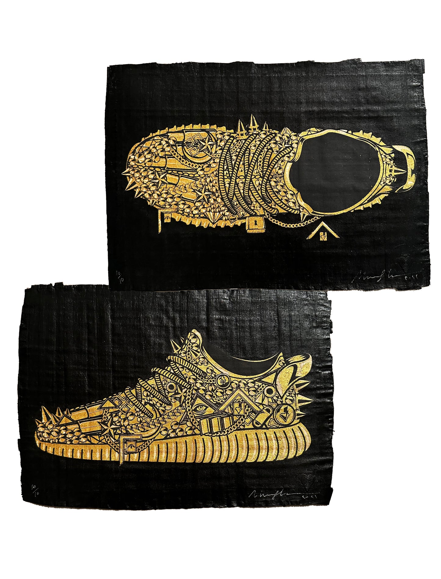 Holy Grails: Blacked-out Papyrus (Set of 2)